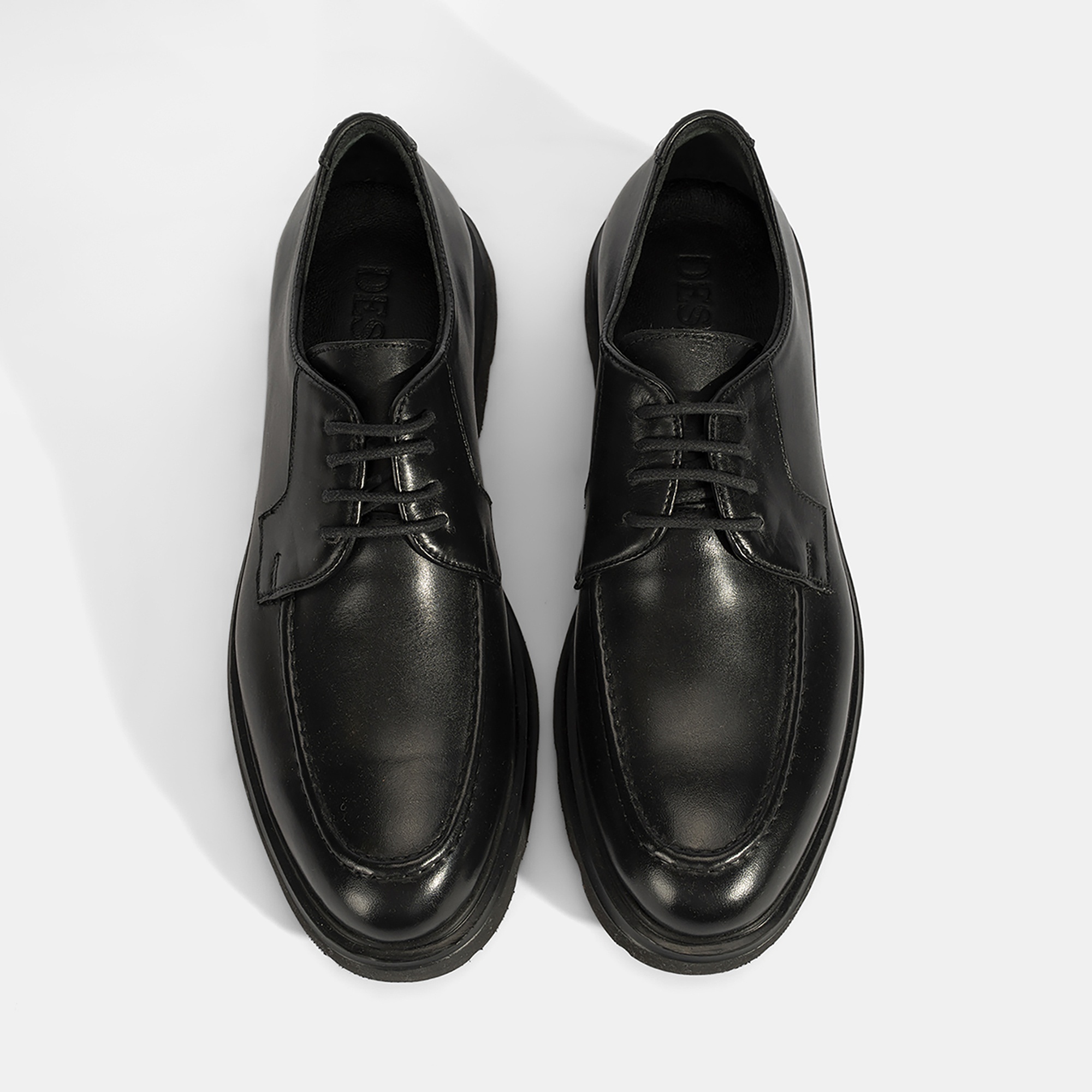 Erkek Siyah Deri Günlük Ayakkabı