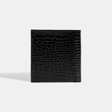  Kadın Siyah Baskılı Rugan Deri Cüzdan