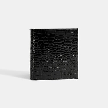  Kadın Siyah Baskılı Rugan Deri Cüzdan