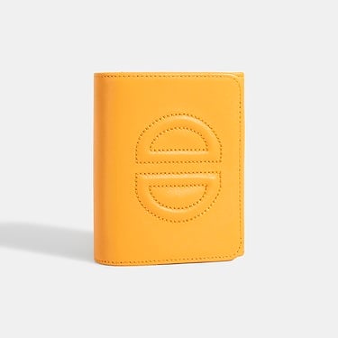  Kadın Turuncu D Logolu Deri Cüzdan