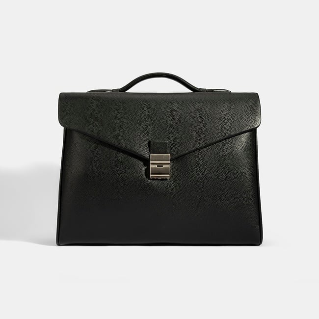  Erkek Siyah Deri Evrak Çantası