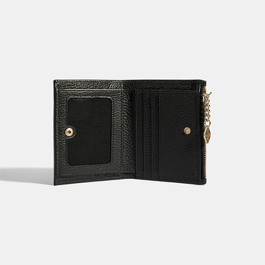  Kadın Siyah Zincir Detaylı Deri Cüzdan