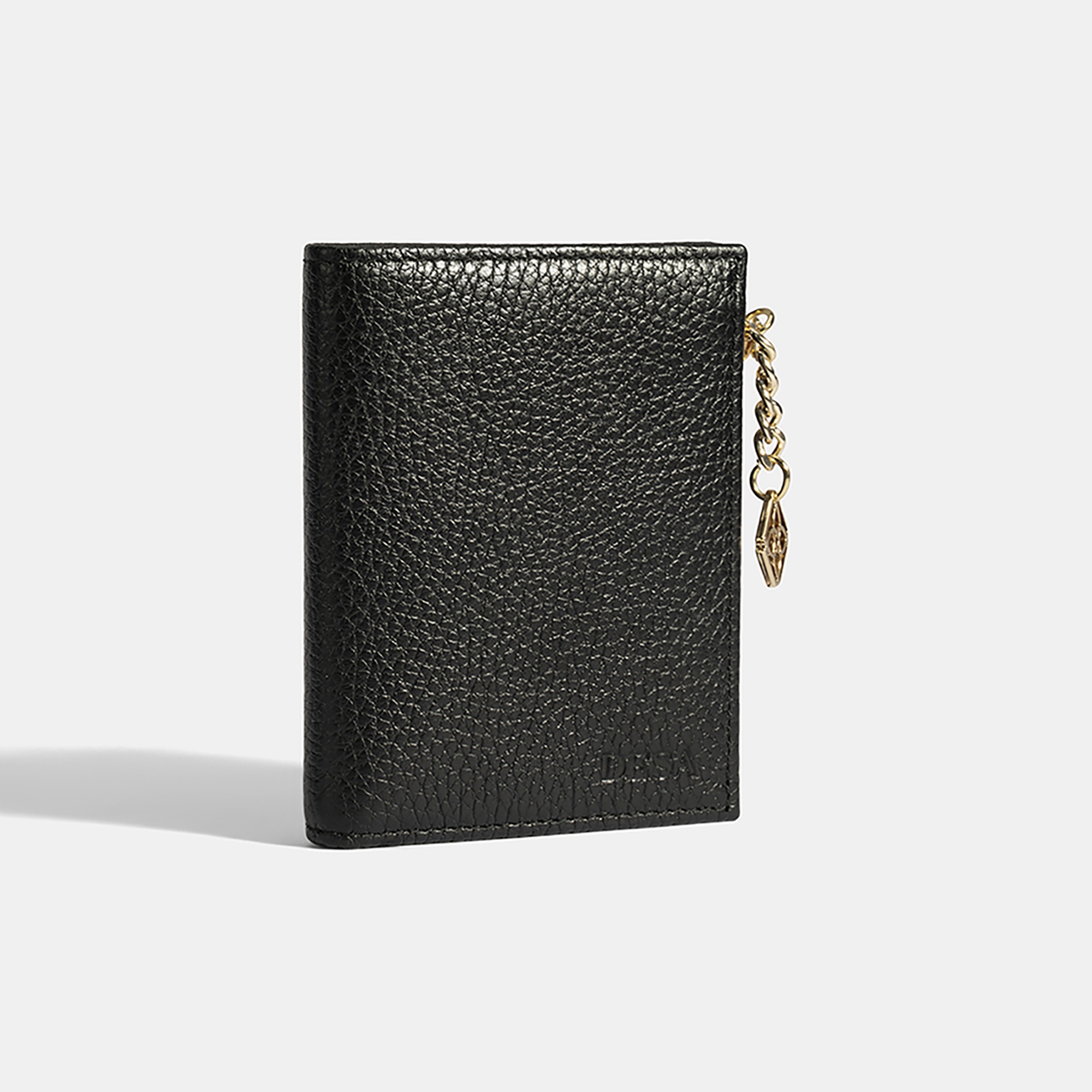 Kadın Siyah Zincir Detaylı Deri Cüzdan