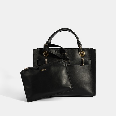  Kadın Siyah Deri Omuz Çantası