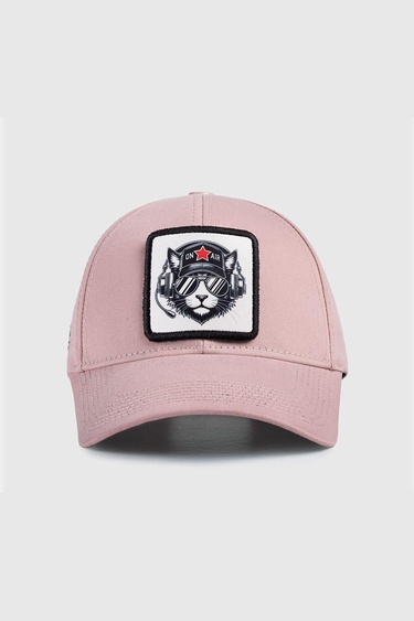  BlackBörk, Six Kedi Logolu Somon Beyzbol Şapka, Unisex