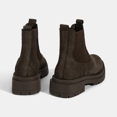  Kadın Kahve Nubuk Deri Chelsea Bot