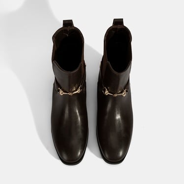  Kadın Kahve Metal Toka Aksesuarlı Bot