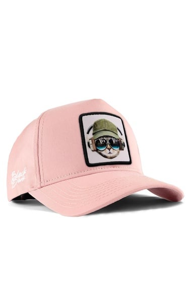  BlackBörk, Kedi Logolu Somon Beyzbol Şapka, Unisex