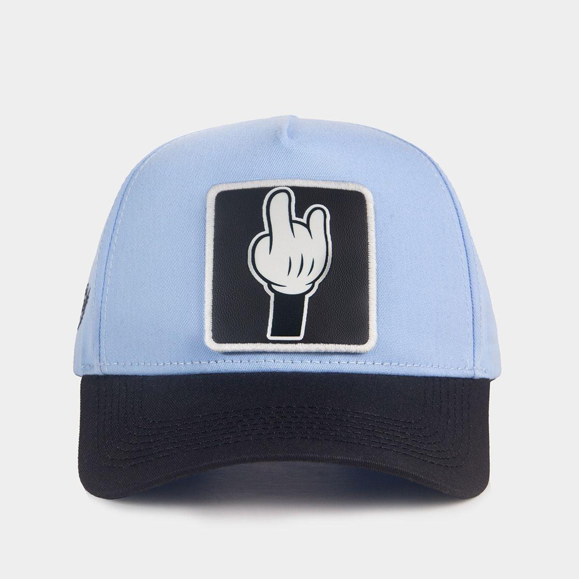 BlackBörk, Parmak Logolu Siyah-Buz Mavi Beyzbol Şapka, Unisex