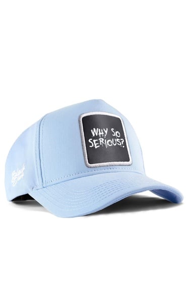  BlackBörk, Why So Serious Logolu Buz Mavi Beyzbol Şapka, Unisex