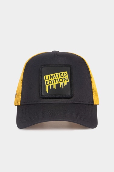  BlackBörk, Limited Edition Logolu Siyah-Sarı Trucker Şapka, Unisex