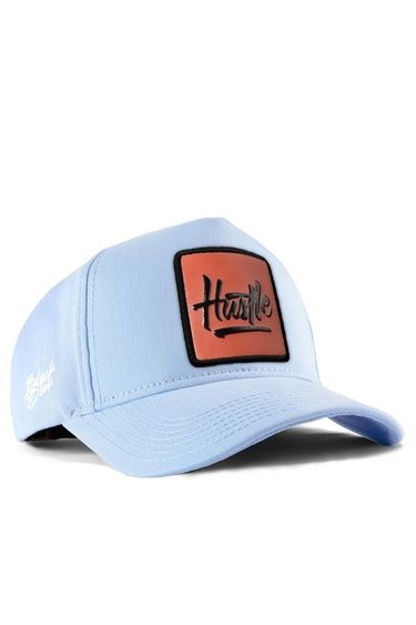  BlackBörk, Hustle Logolu Buz Mavi Beyzbol Şapka, Unisex