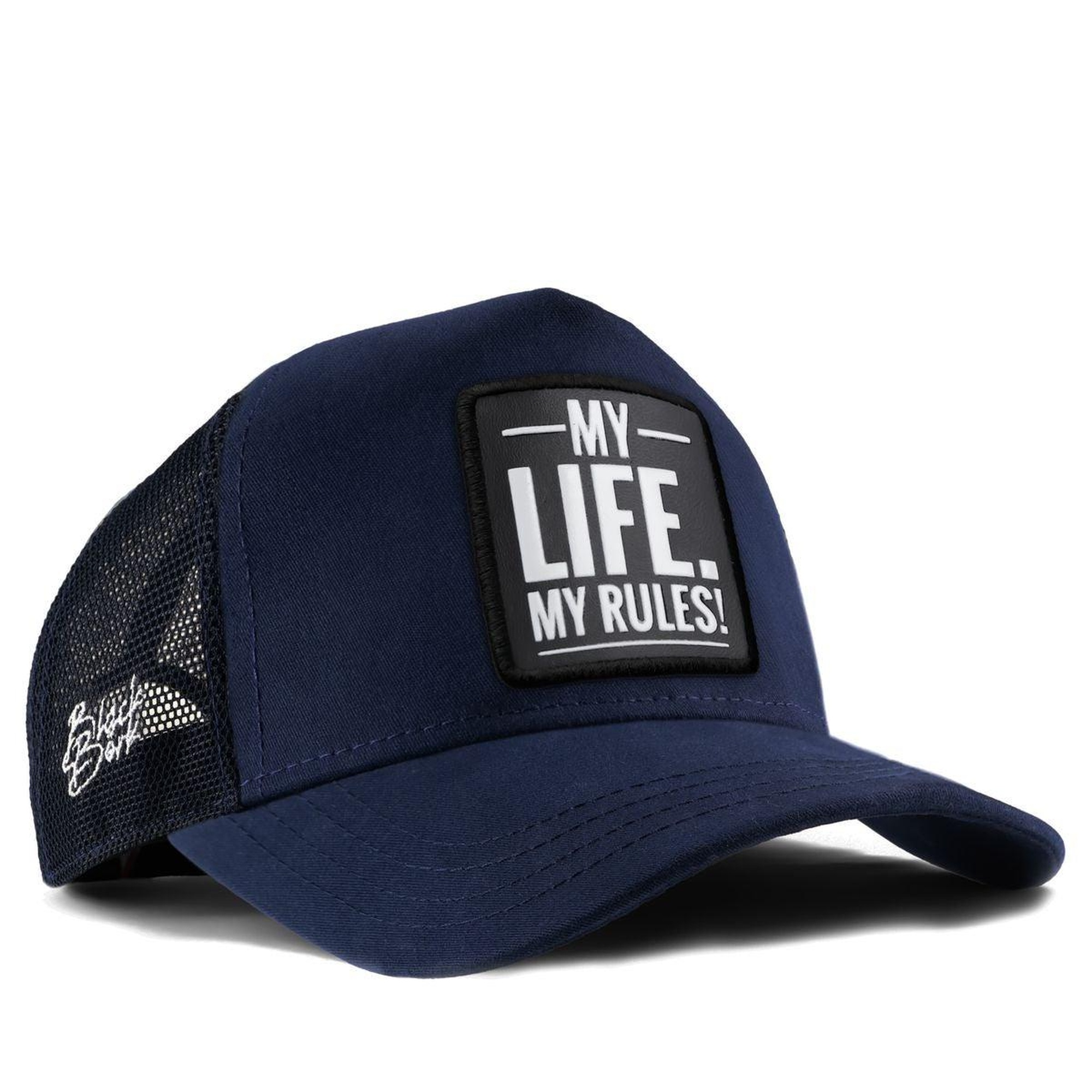 BlackBörk, My Life My Rules Logolu Lacivert Trucker Şapka, Unisex