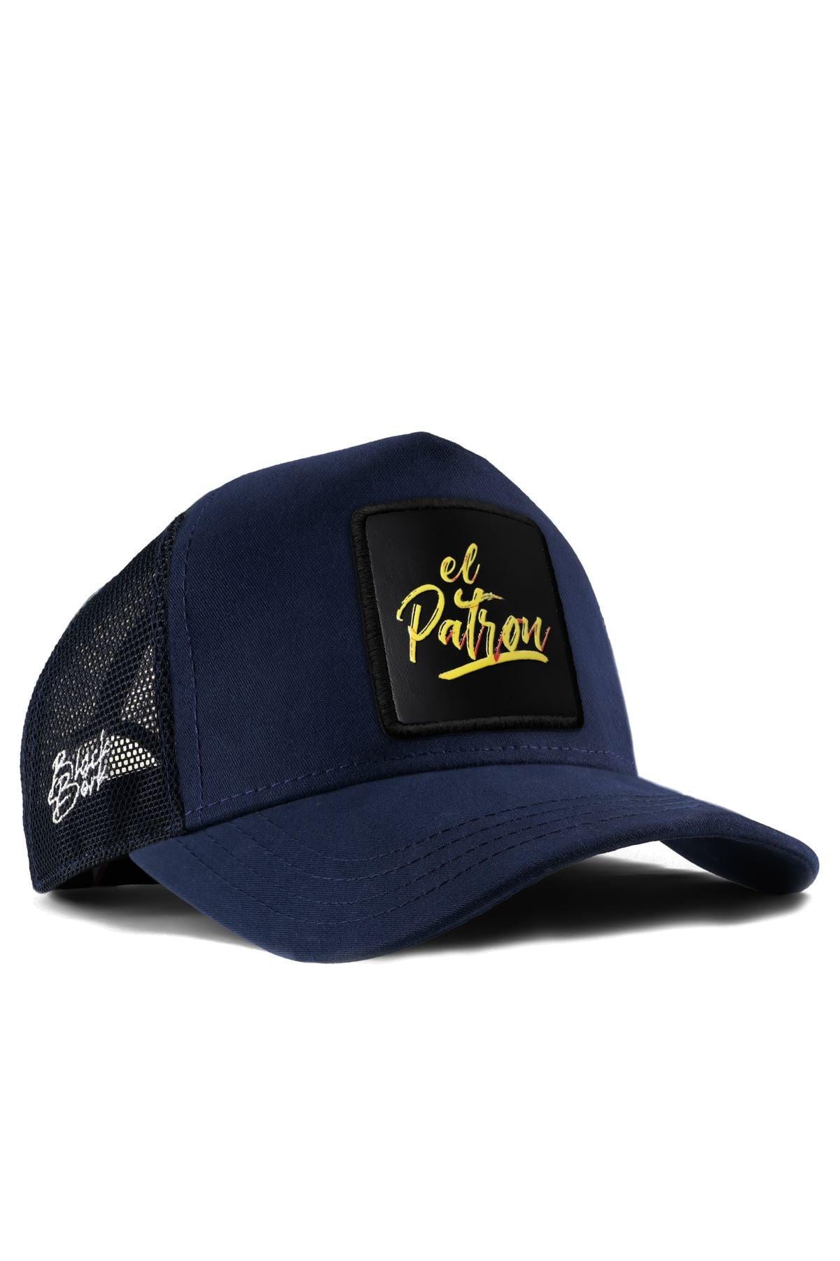  BlackBörk, El Patron Logolu Lacivert Trucker Şapka, Unisex