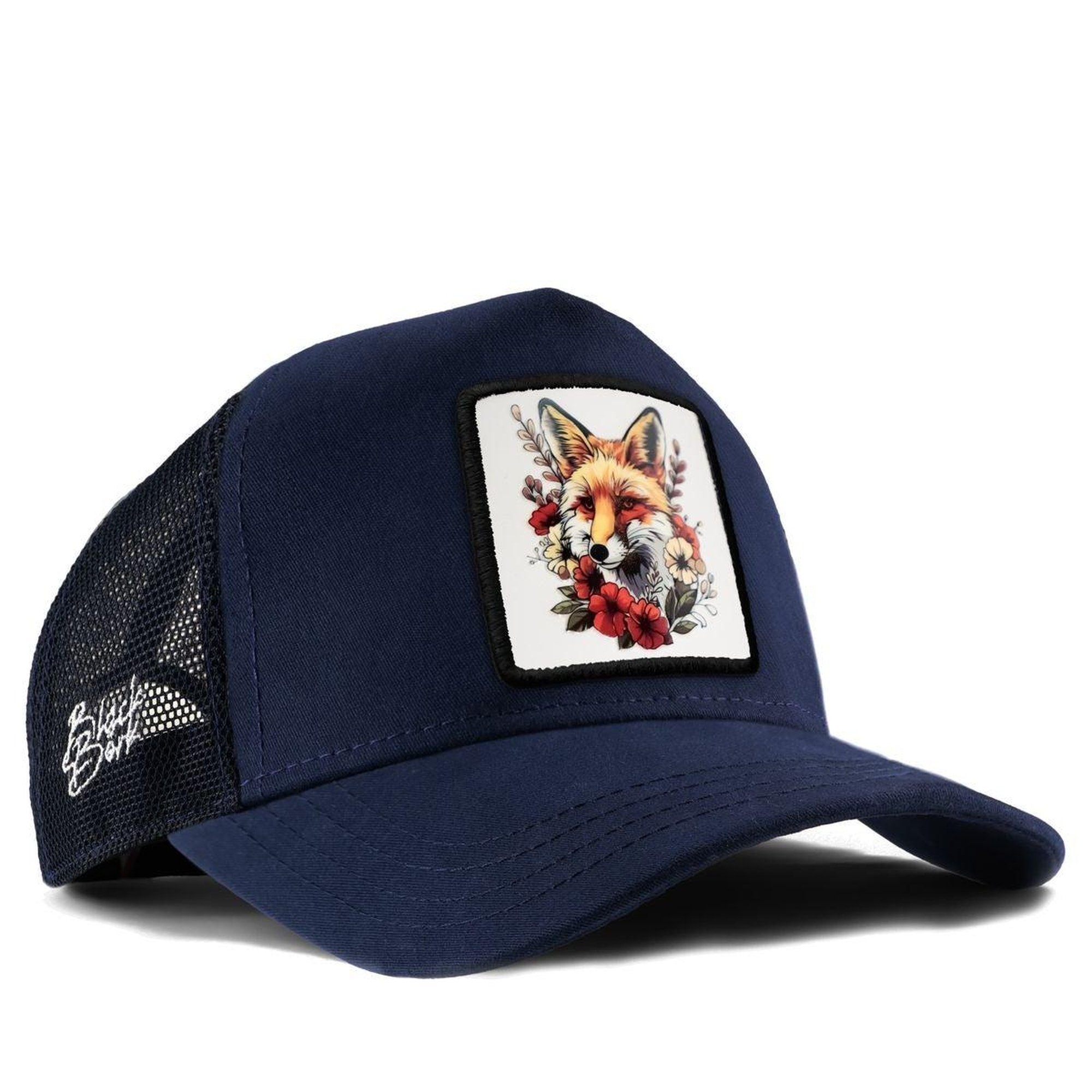 BlackBörk, Tilki Logolu Lacivert Trucker Şapka, Unisex