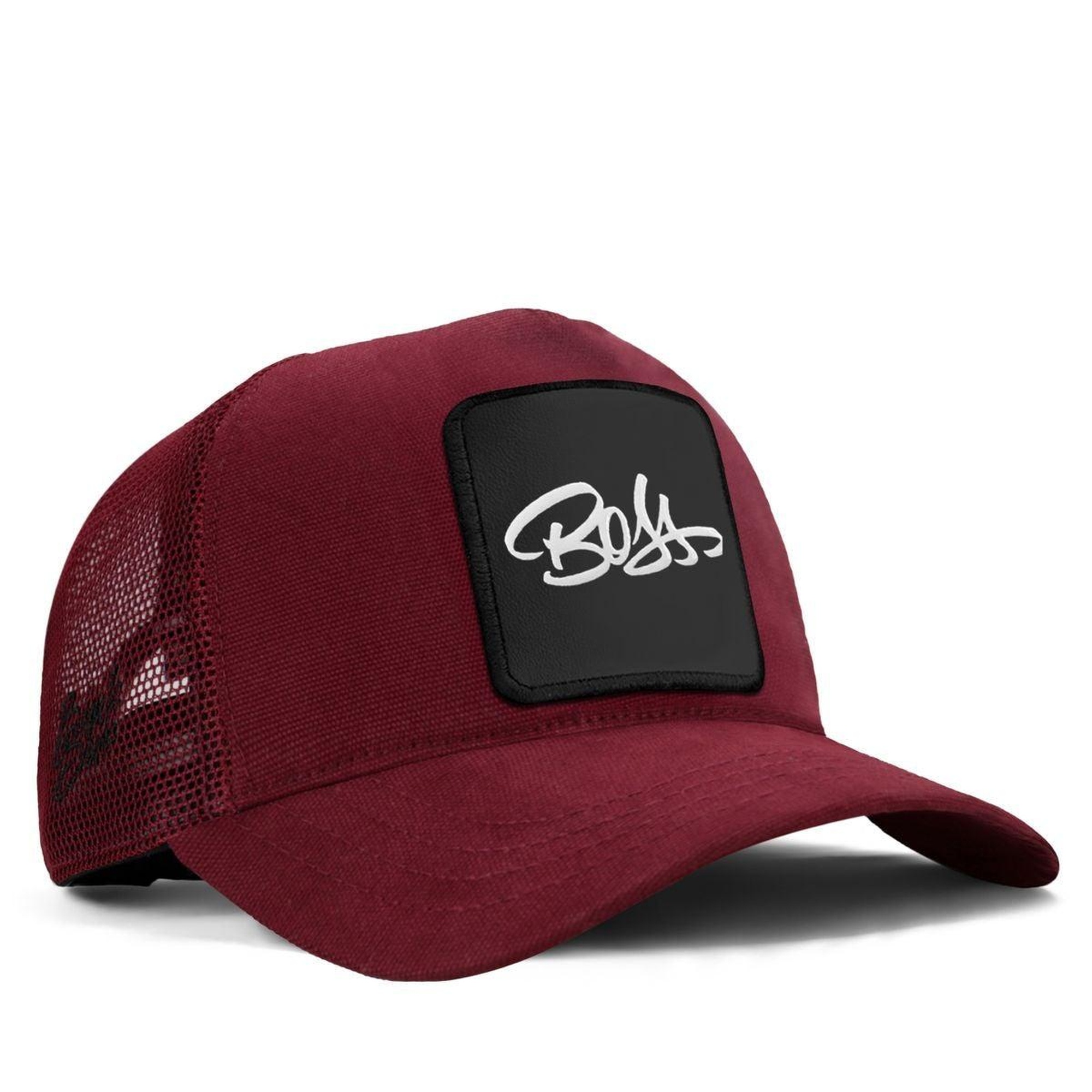 BlackBörk, Boss Logolu Bordo Trucker Şapka, Unisex