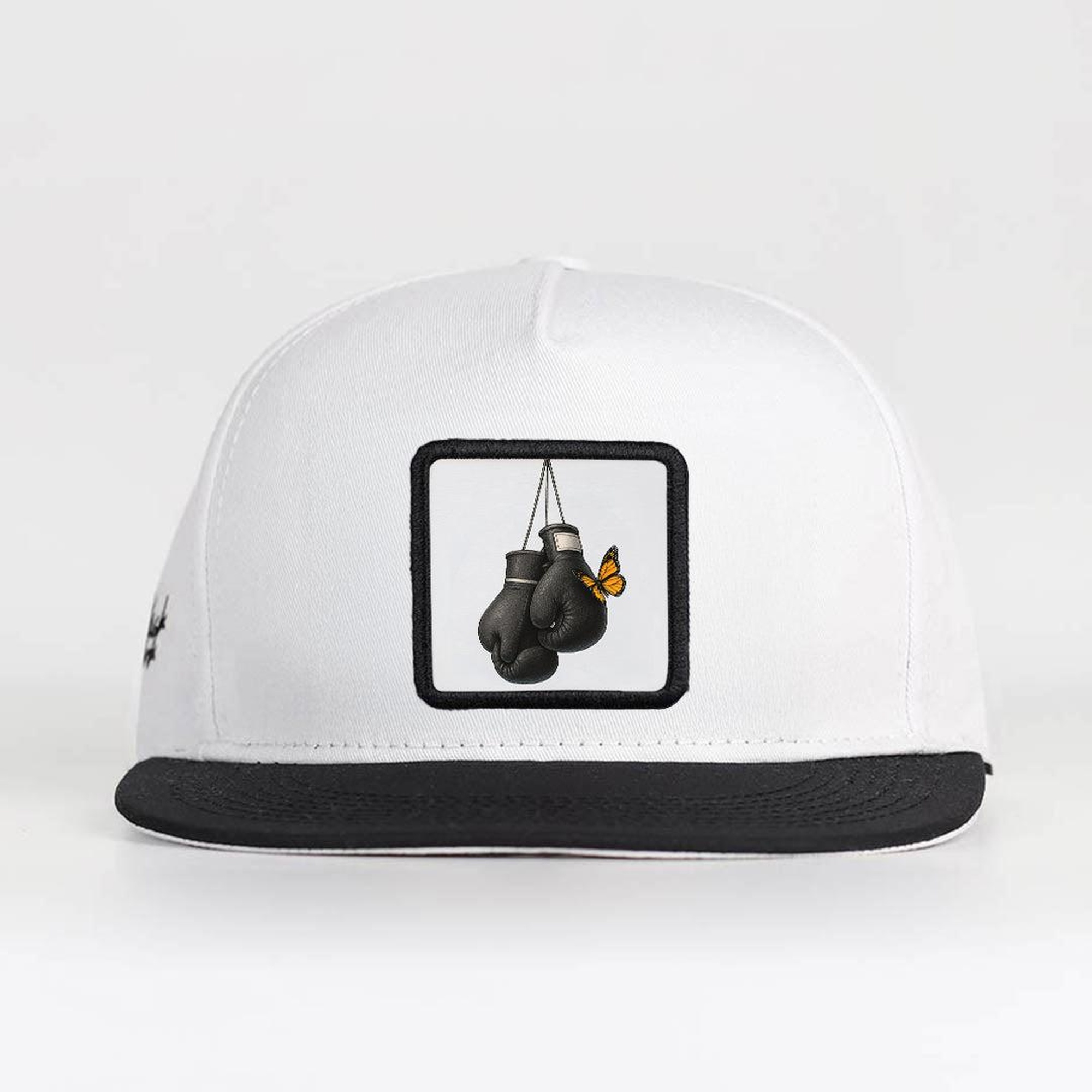 BlackBörk, Boks Logolu Siyah-Beyaz Hip Hop Şapka, Unisex