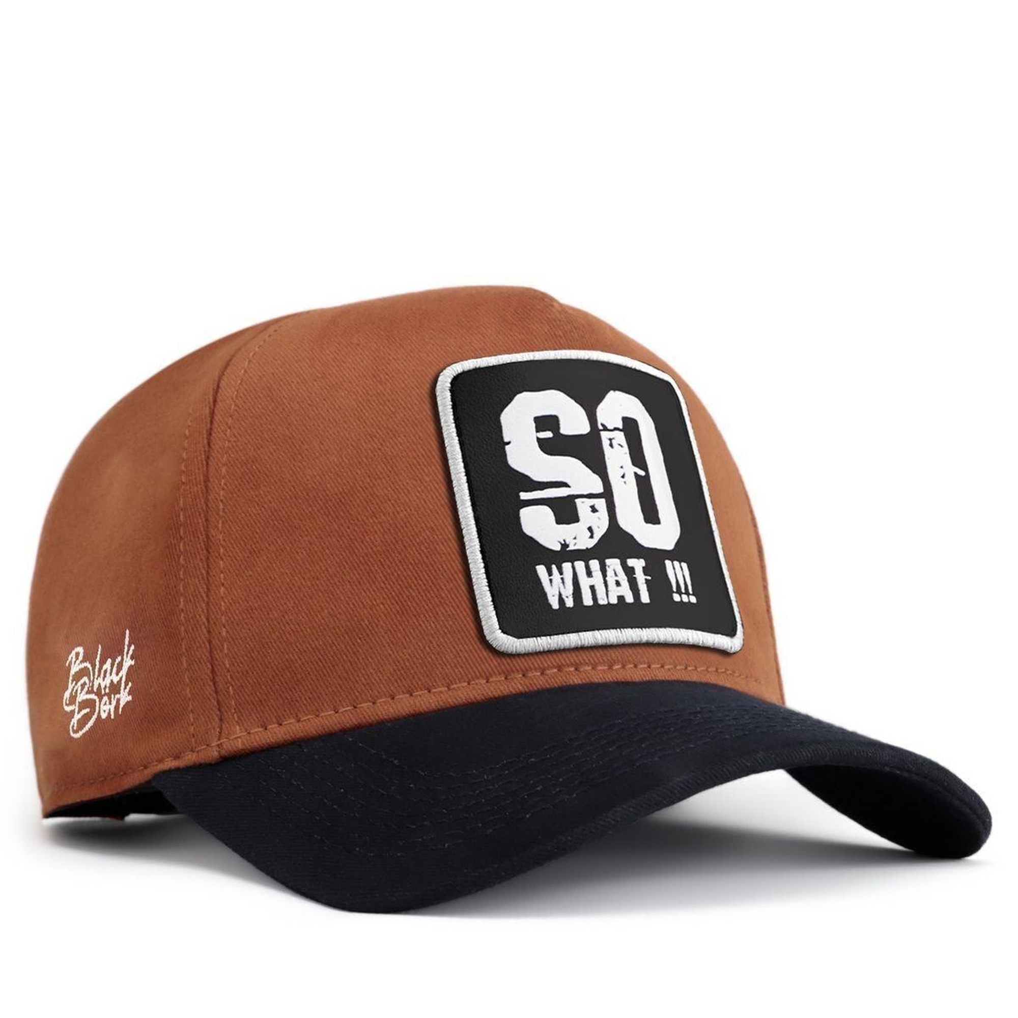 BlackBörk, So What Logolu Lacivert-Camel Beyzbol Şapka, Unisex