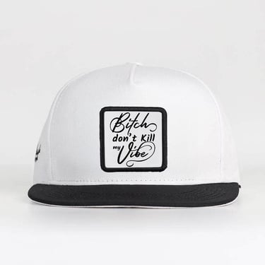  BlackBörk, Don't Kill My Vibe Logolu Siyah-Beyaz Hip Hop Şapka, Unisex