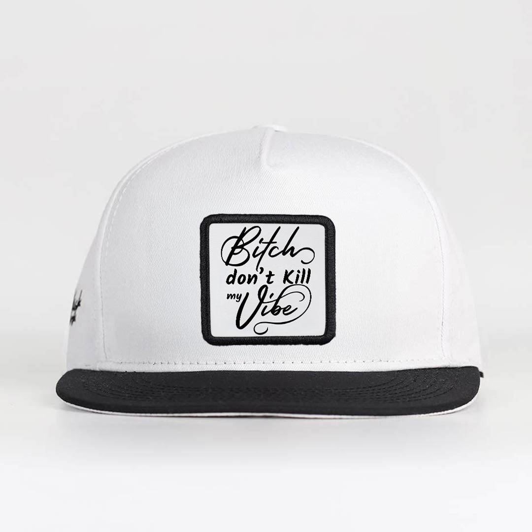  BlackBörk, Don't Kill My Vibe Logolu Siyah-Beyaz Hip Hop Şapka, Unisex
