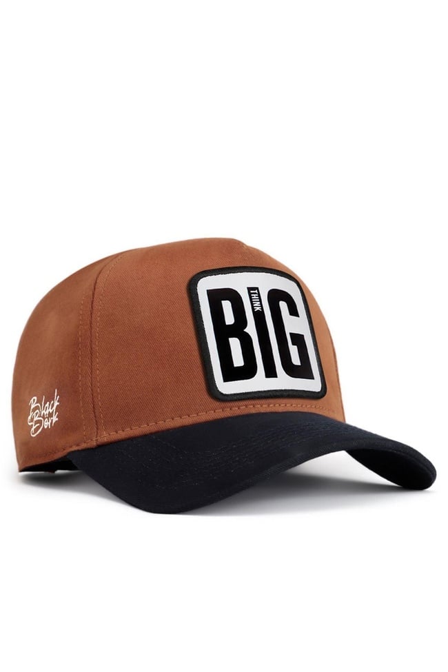  BlackBörk, Big Think Logolu Lacivert-Camel Beyzbol Şapka, Unisex