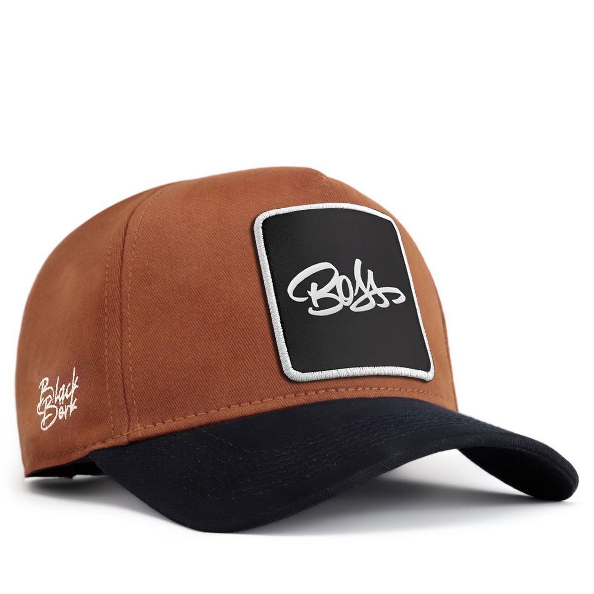 BlackBörk, Boss Logolu Lacivert-Camel Trucker Şapka, Unisex