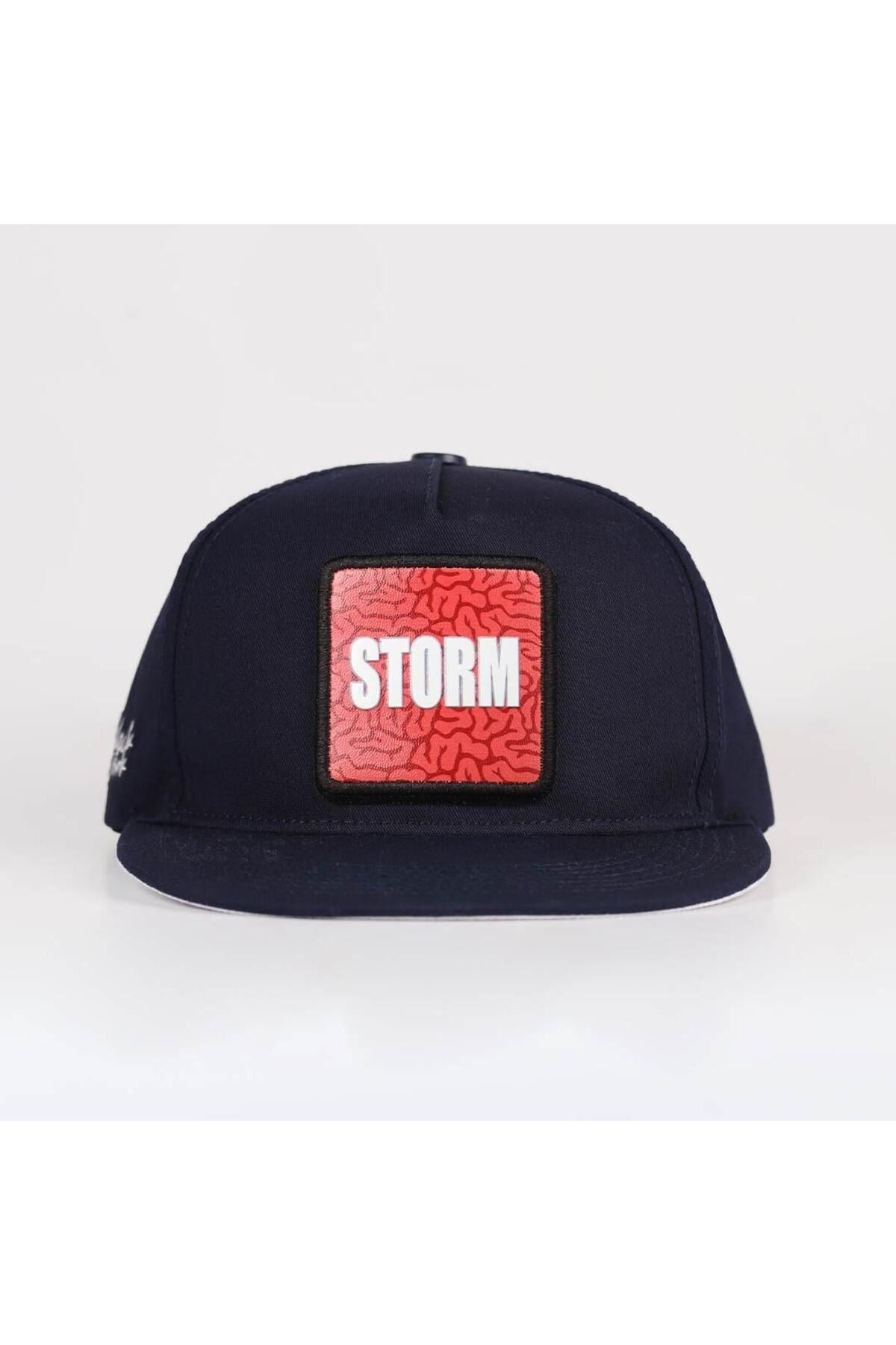  BlackBörk, Storm Logolu Lacivert Hip Hop Şapka, Unisex