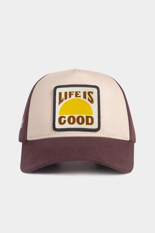  BlackBörk, Life Is Good Logolu Kahve-Bej Beyzbol Şapka, Unisex