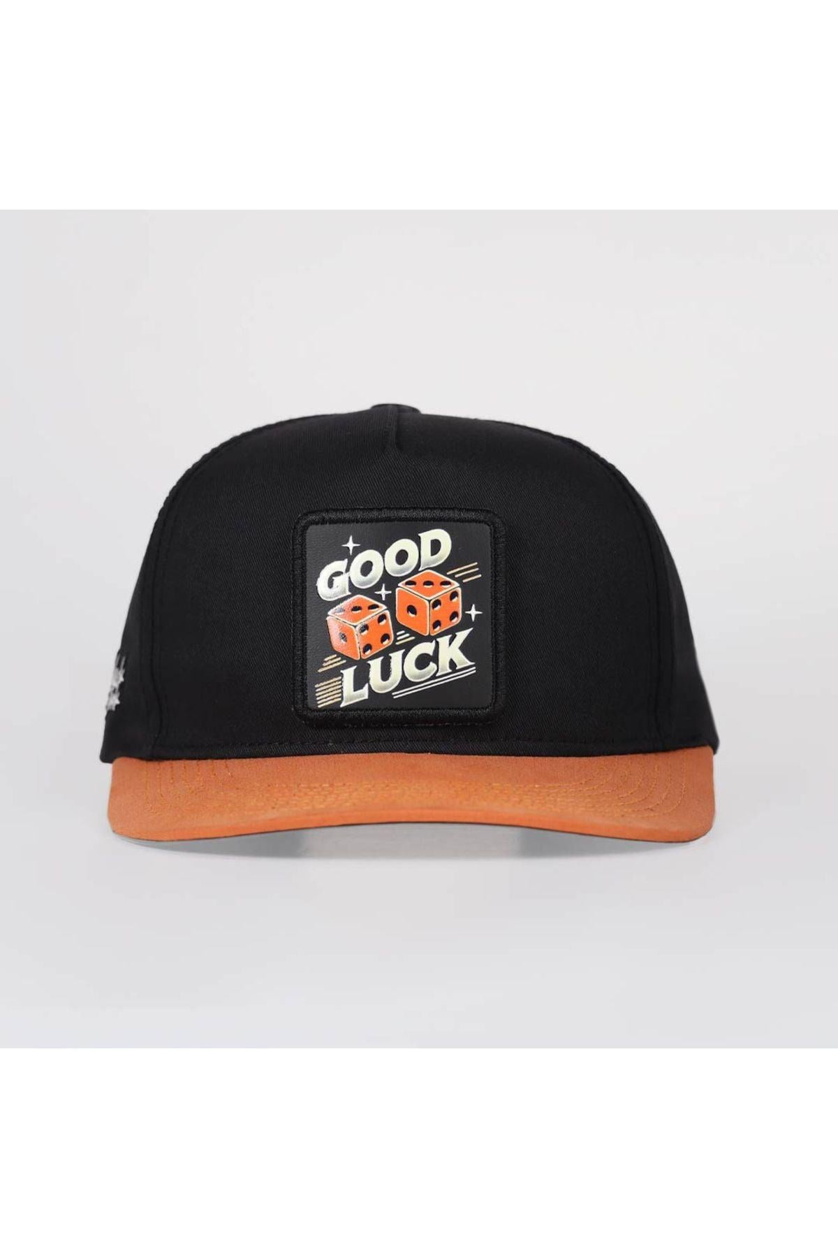  BlackBörk, Good Luck Logolu Kiremit-Siyah Hip Hop Şapka, Unisex