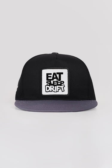  BlackBörk, DM Logolu Gri-Siyah Hip Hop Şapka, Unisex