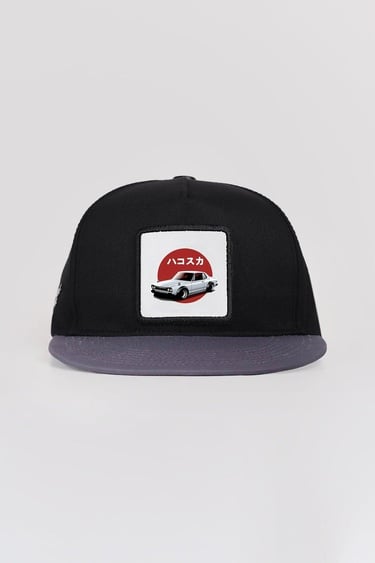  BlackBörk, DM Logolu Gri-Siyah Hip Hop Şapka, Unisex