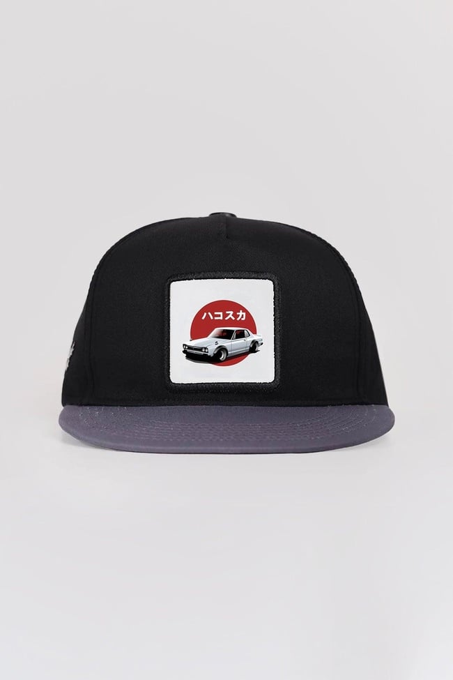  BlackBörk, DM Logolu Gri-Siyah Hip Hop Şapka, Unisex