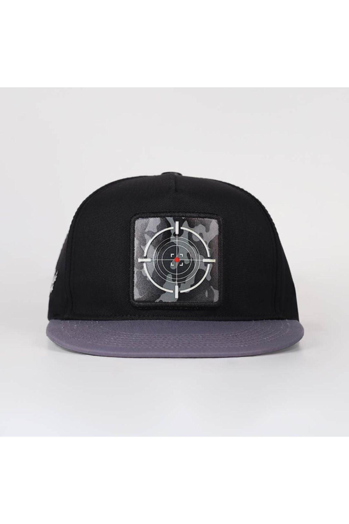  BlackBörk, Kamuflaj Logolu Gri-Siyah Hip Hop Şapka, Unisex