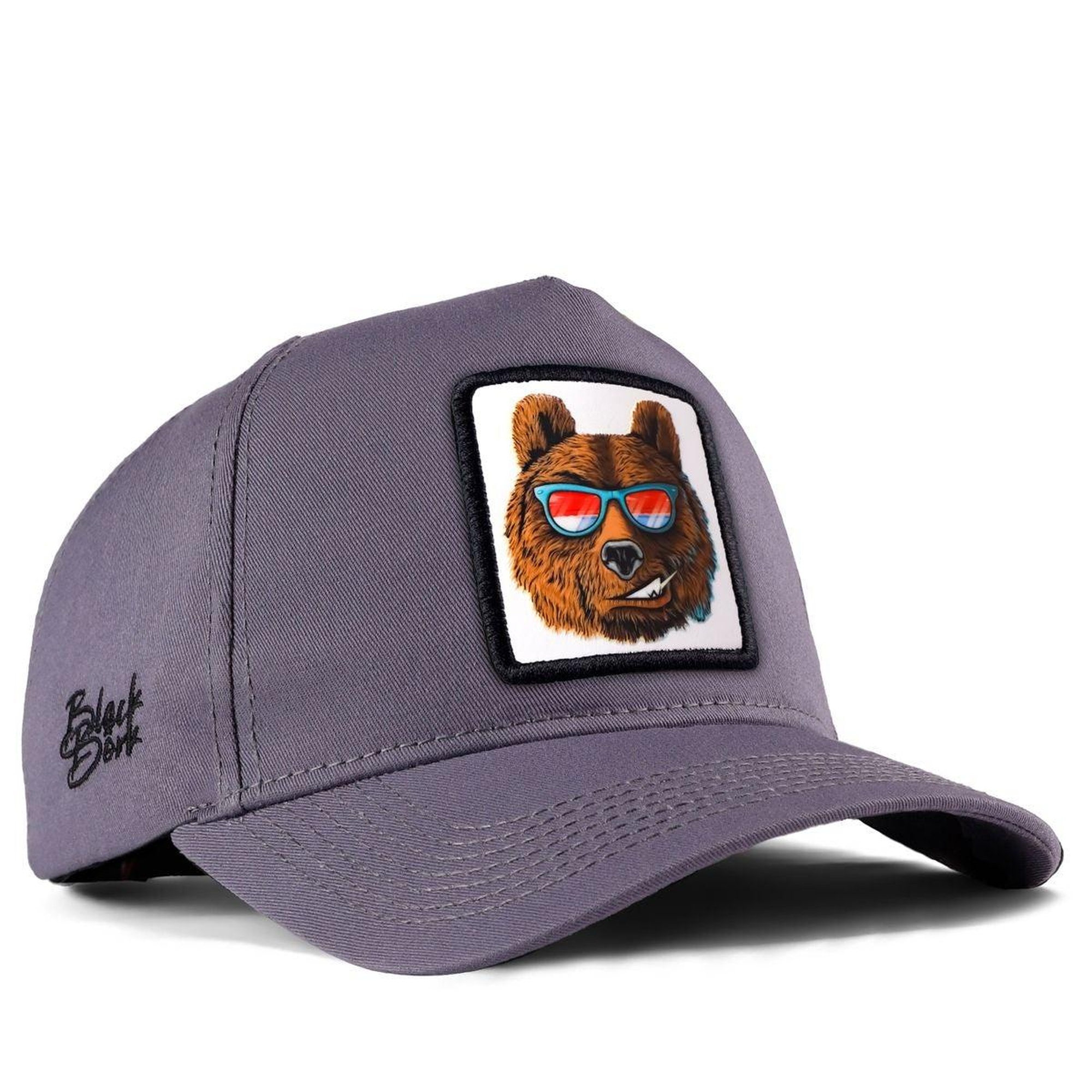 BlackBörk, Ayı Logolu Gri Beyzbol Şapka, Unisex