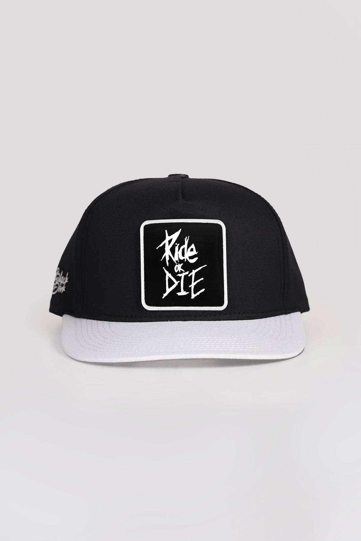  BlackBörk, DM Logolu Beyaz-Siyah Hip Hop Şapka, Unisex