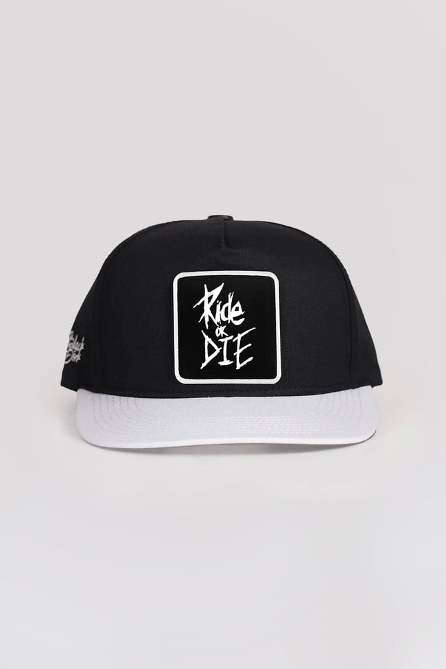  BlackBörk, DM Logolu Beyaz-Siyah Hip Hop Şapka, Unisex