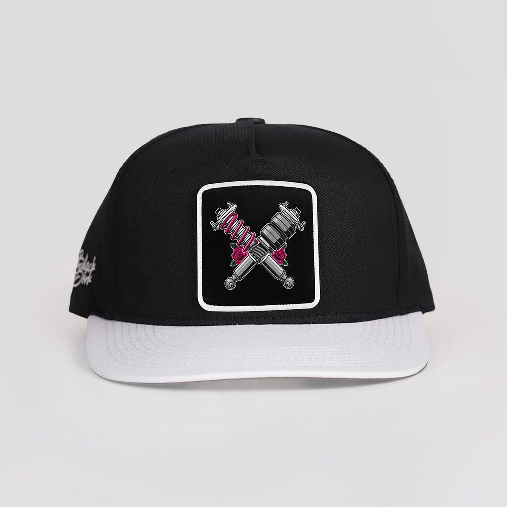 BlackBörk, DM Logolu Beyaz-Siyah Hip Hop Şapka, Unisex