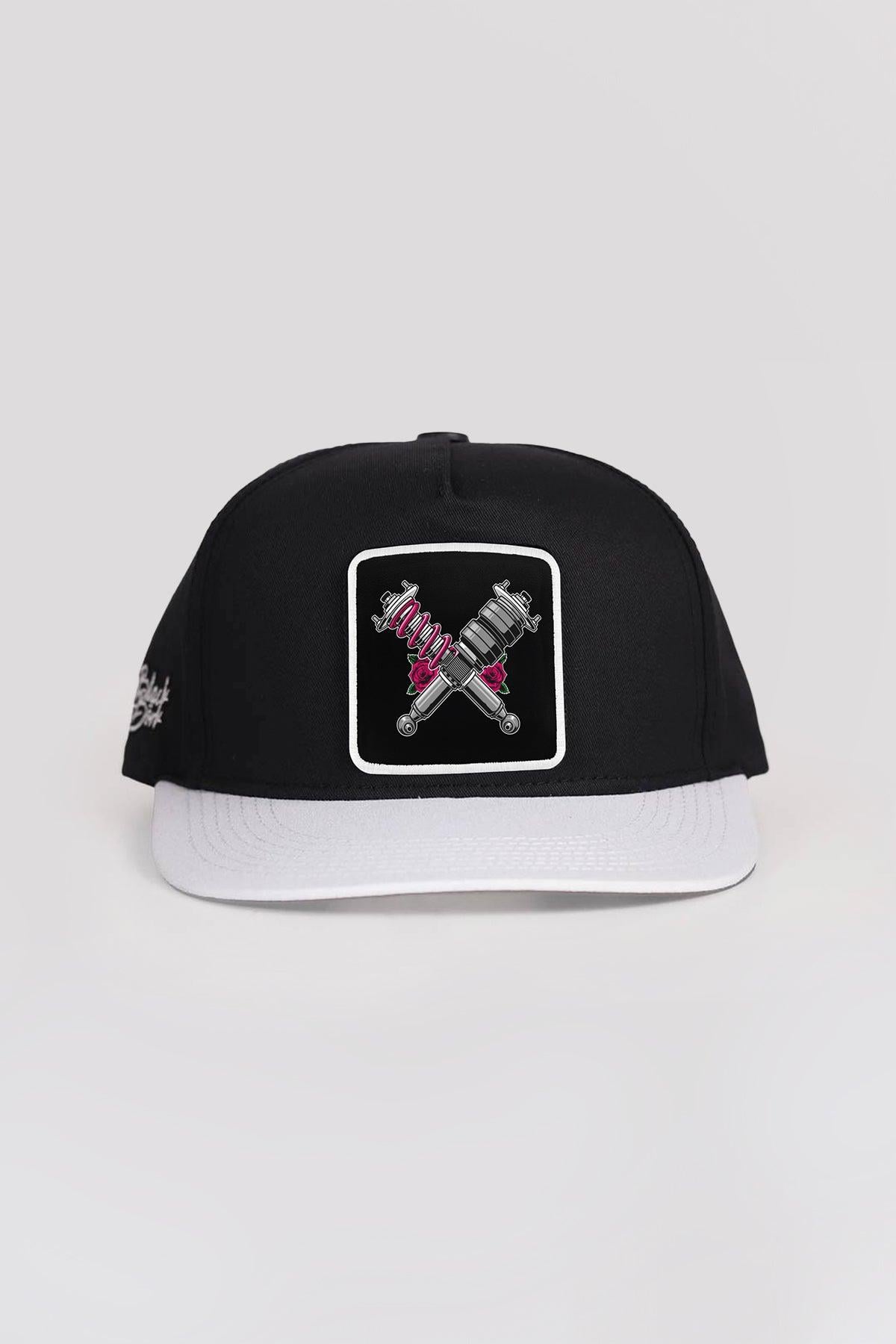  BlackBörk, DM Logolu Beyaz-Siyah Hip Hop Şapka, Unisex