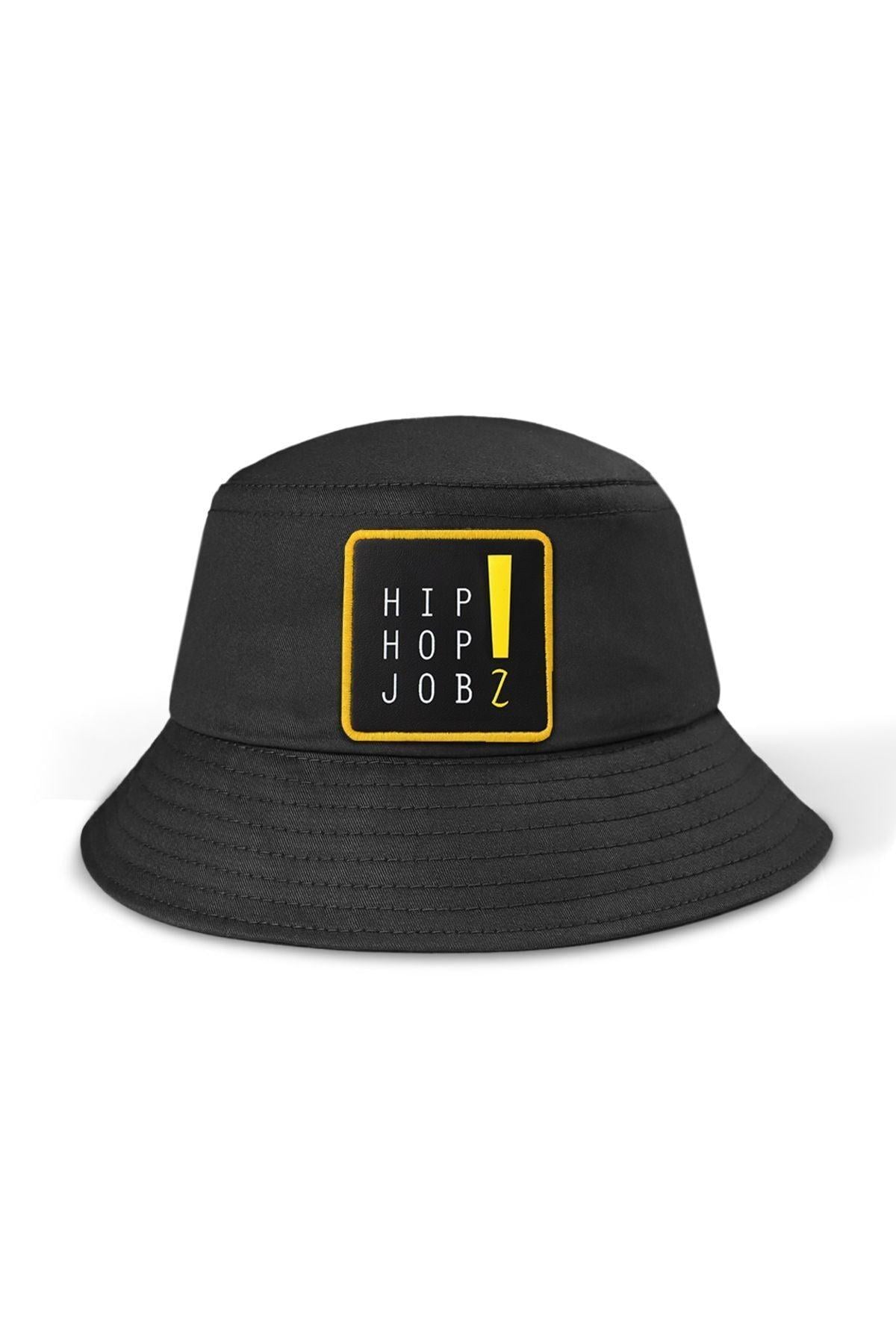  BlackBörk, Bucket Hip Hop Jobz Logolu Siyah Şapka, Unisex