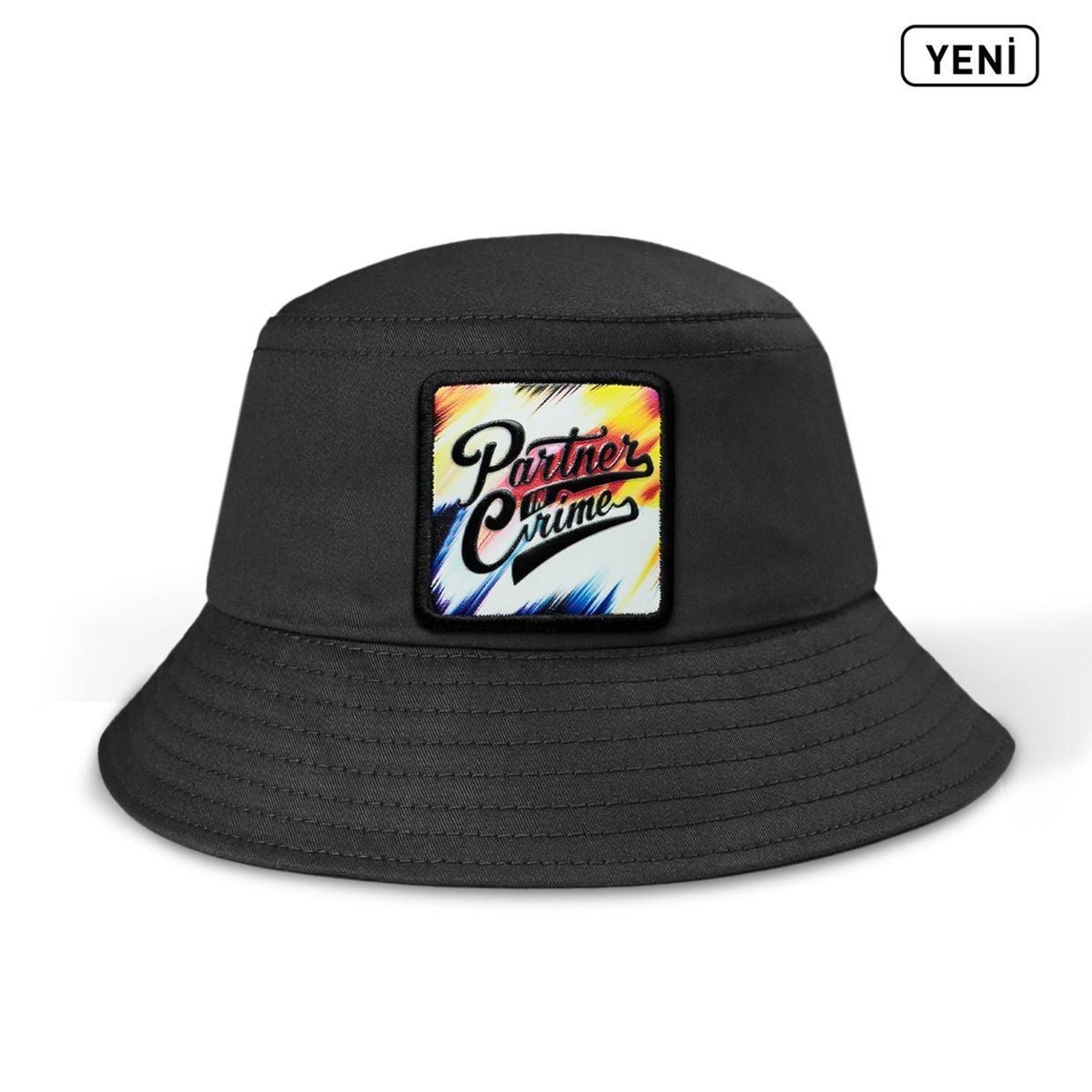 BlackBörk, Bucket Partner In Crime Logolu Siyah Beyzbol Şapka, Unisex