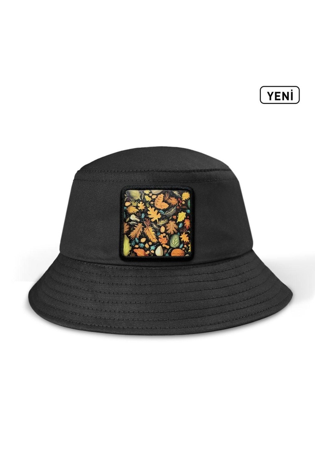  BlackBörk, Bucket Sonbahar Logolu Siyah Şapka, Unisex