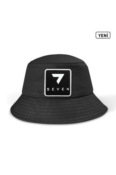 BlackBörk, Bucket 7 Numara Logolu Siyah Şapka, Unisex