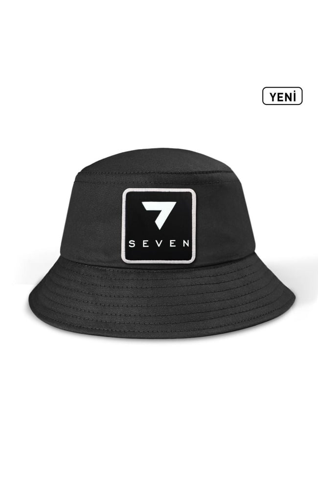  BlackBörk, Bucket 7 Numara Logolu Siyah Şapka, Unisex