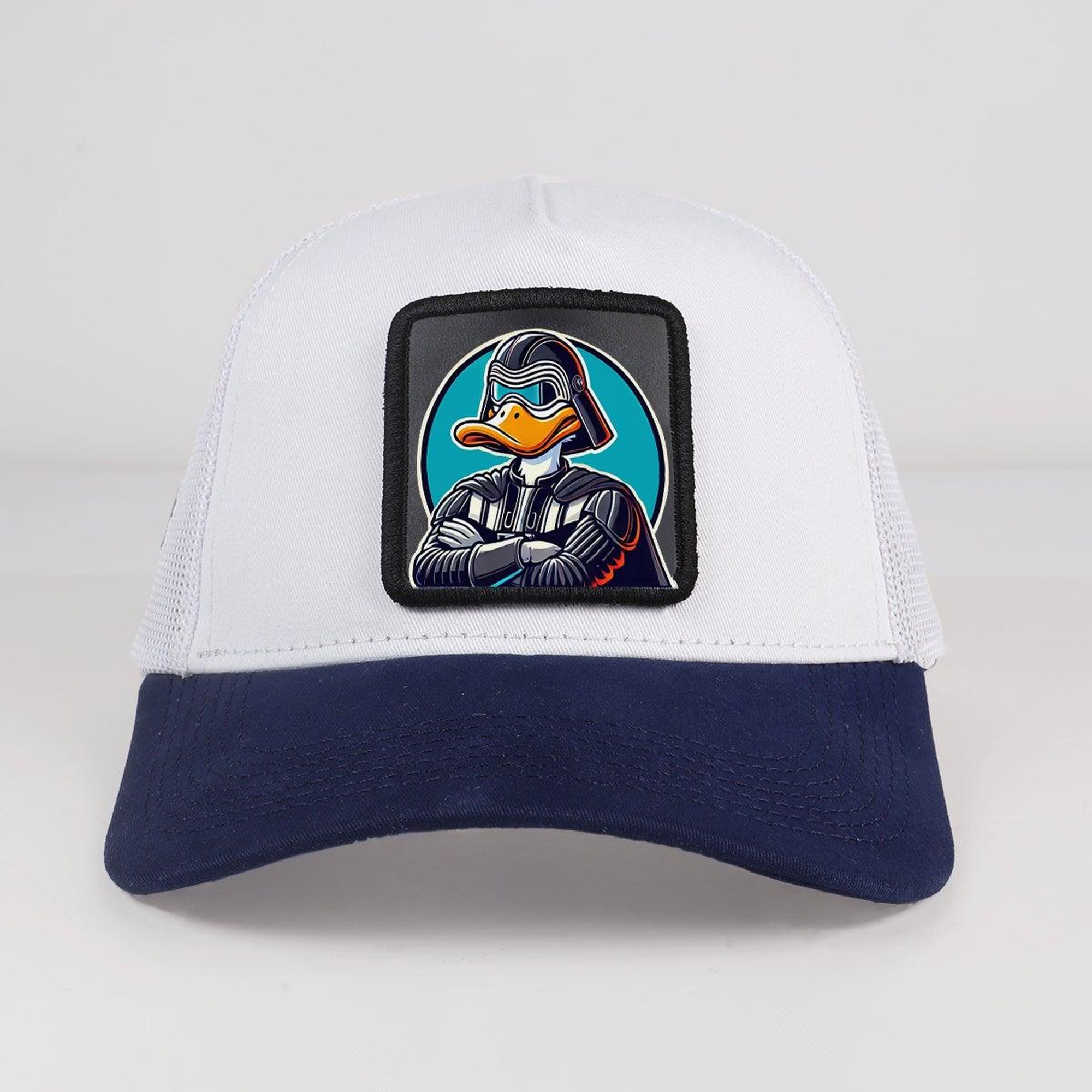 BlackBörk, Duckside Logolu Lacivert-Beyaz Trucker Şapka, Unisex