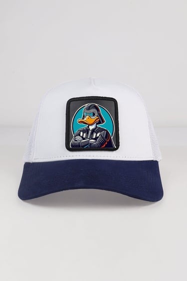  BlackBörk, Duckside Logolu Lacivert-Beyaz Trucker Şapka, Unisex