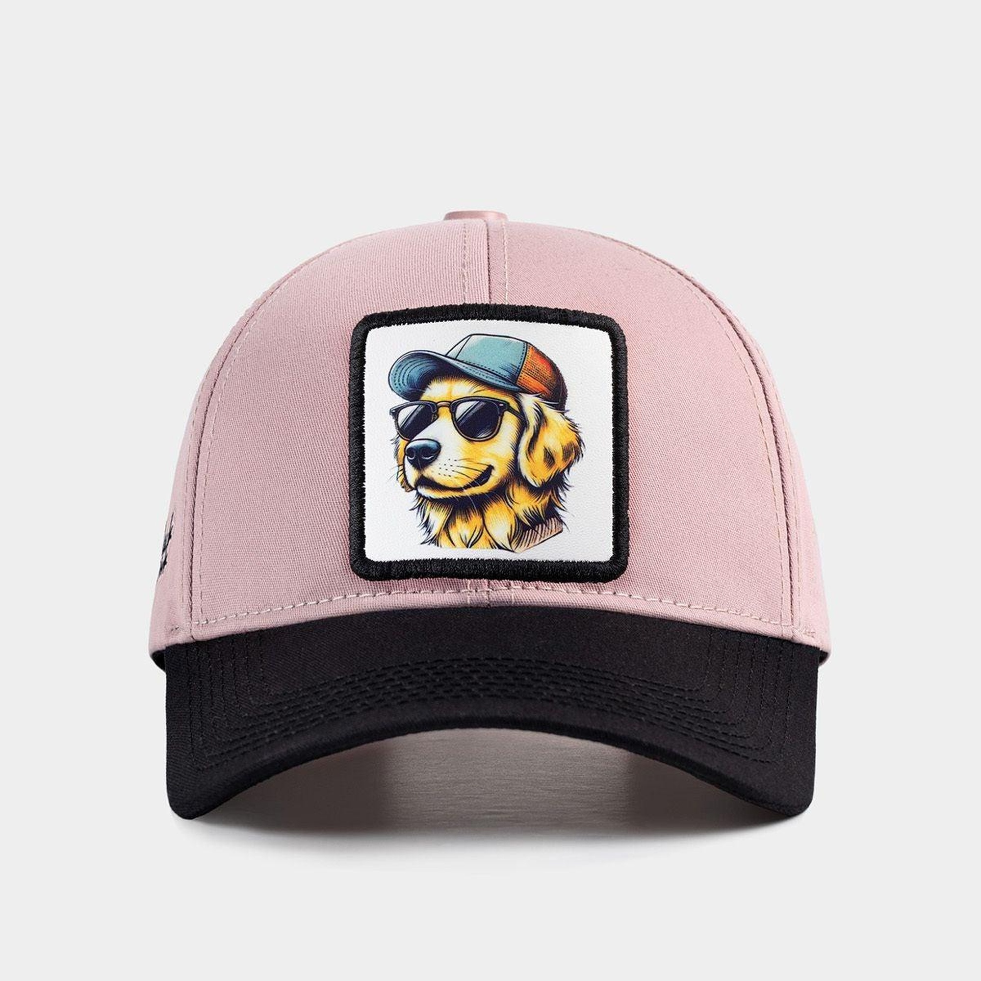 BlackBörk, Six Köpek Logolu Siyah-Somon Beyzbol Şapka, Unisex