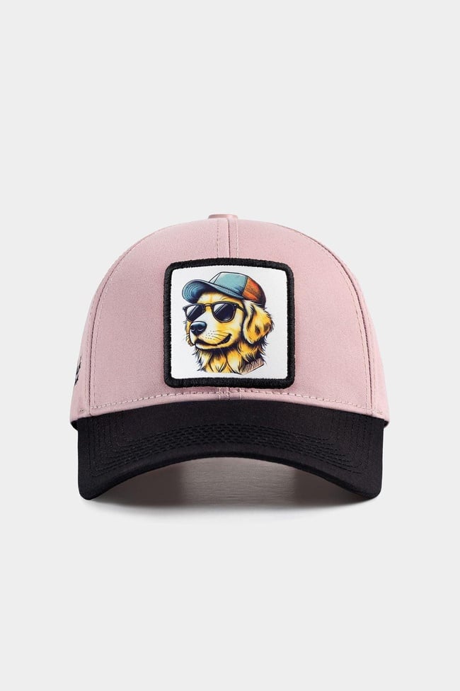  BlackBörk, Six Köpek Logolu Siyah-Somon Beyzbol Şapka, Unisex