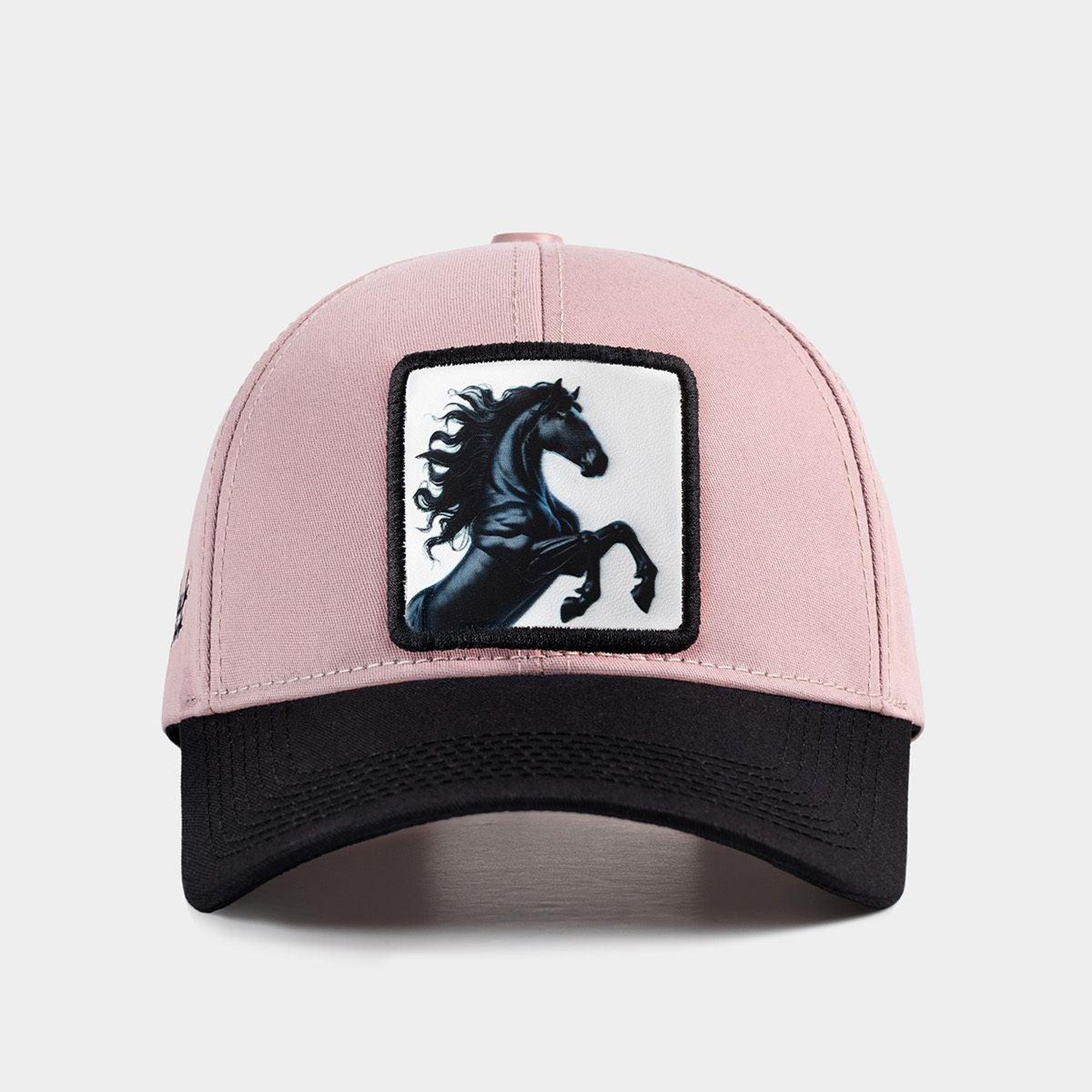 BlackBörk, Six At Logolu Siyah-Somon Beyzbol Şapka, Unisex