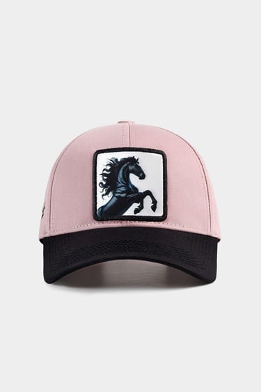  BlackBörk, Six At Logolu Siyah-Somon Beyzbol Şapka, Unisex