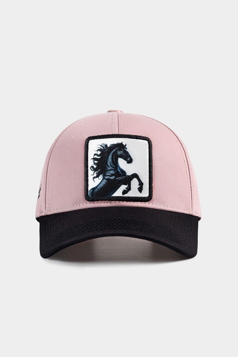  BlackBörk, Six At Logolu Siyah-Somon Beyzbol Şapka, Unisex